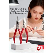 Creatividad Solutions Profesyonel 2'li Takı Pense Seti 12 cm Takı Yapımı Için Mini Pense Seti 722505