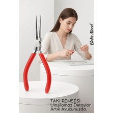 Creatividad Solutions Profesyonel Uzun Ince Sivri Uçlu Kargaburun Takı Pensesi 12 cm - Hassas Mücevherat Onarımı 722506