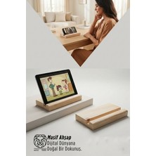 Creatividad Solutions Masif Ahşap Tablet Standı ve Telefon Tutucu – Estetik Ergonomi 722866