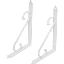 Raf Altı Raf Tutucu Ayak Ferforje Siyah 135X190 mm 2 Adet