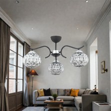 Elizim Home Lighting Antra 3'lü Siyah Avize