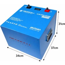 Megacell 12.8V 630AH Lifepo4 Lityum Demir Fosfat Akü Bluetoothlu