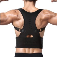 Allians Unisex Siyah Medikal Korse, Ortopedik Kamburluk Önleyici Sırt Duruş Korsesi