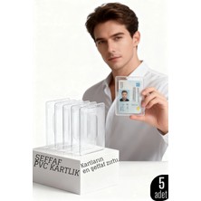 Creatividad Solutions 5’li Pvc Kartlık – Ehliyet, Kimlik, Kredi Kartı Koruyucu Şeffaf Plastik Kılıf 427980