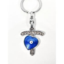 Moncuk Design Taşlı “t” Harfi Nazar Detaylı Anahtarlık – Kişisel Anlam ve Işıltılı Şıklık