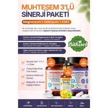 İlaçsız Market 3'lü Sinerji Paketi: Magnezyum M-Complex + Selenyum S-Complex + Vegan D3K2