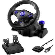 Skygo 180° Dönüş Açılı Oyuncu Direksiyon Seti USB Bağlantı Tipi ile 3in1 Ps3/ps2/pc Siyah VW9803