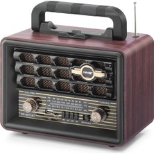 Nuveden Bluetooth Nostaljik Hoparlör Fm 23.5 x 12 x 19 cm NS8072BT DIE-RSTG34