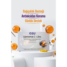 O2U C Vitamini Lipozomal + Çinko Bisglisinat Şelatlı | Bağışıklık & Antioksidan Desteği 30 Kapsül