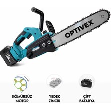 Optivex Çift Akülü Kömürsüz Ağaç Kesme