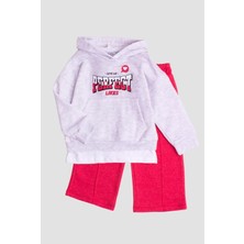 Chicsy Baby Perfect Baskılı Kapüşonlu Oversize Alt Üst Bebek Çocuk Eşorfman Takımı