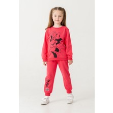 Chicsy Baby Kız Çocuk Minnie Mouse Baskılı Mevsimlik Eşofman Takımı 2-3-4-5-6 Yaş