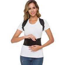 Allians Siyah Manyetik Dik Duruş Korsesi, Unisex Ortopedik Sırt Destek