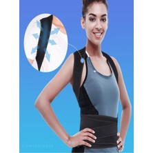 Allians Unisex Çift Balenli Dik Duruş Korsesi, Omuz ve Bel Destekli