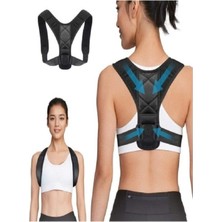 Allians Deri Desenli Unisex Omuz Duruş Korsesi, Kamburluk Önleyici Tasarım