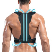 Allians Nesil Kamburluk Önleyici Sırt Dik Duruş Korsesi Unisex Siyah