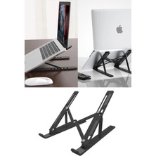 Privo Plastik Ayarlı Laptop Stand Macbook Notebook Uyumlu Katlanabilir Yükseltici Tablet Tutucu