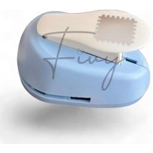 Fivy Mavi Renk Pul Delgeç Tasarım Scrapbooking Malzemesi - Pul Şekilli Delgeç Kağıt Kesici