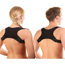 Allians Dik Duruş Korse Unisex Siyah, Kamburluk Destekleyici ve Rahat Kullanım