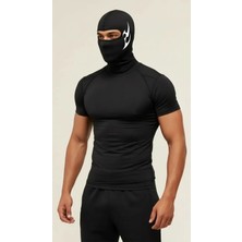 Flex Premium Reflektörlü Siyah Kar Maskesi Model 23 Balaklava Balaclava Motorsiklet Scooter Bisiklet Spor