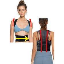 Allians Unisex Medikal Dik Duruş Korsesi Kamburluk Önleyici Ortopedik Siyah