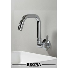 Esora 360° Oynar Başlıklı Duvardan Tek Su Mutfak - Banyo ve Lavabo Bataryası