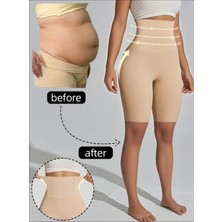 Allians Yüksek Bel Yoga Şortu, Karın Sıkıştırıcı ve Popo Kaldırıcı, Görünmez, Xl