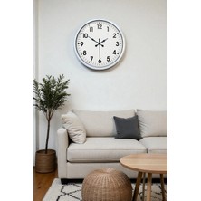 Bucuks Mey Ithalat® 40 cm Beyaz Metal Standart Duvar Saati