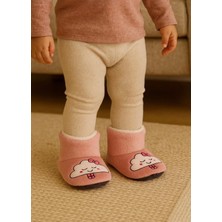 Minissa Baby Kids Çocuk Panduf, Bebek Ev Botu  Desenli Sevimli Nakışlı Patik