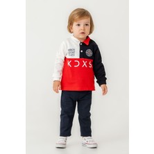 Kidex’s Baby Erkek Bebek Pamuklu Polo Takım Pantolon Üst Ikili Takım Düğün Doğum Günü Nişan Nikah Bayram