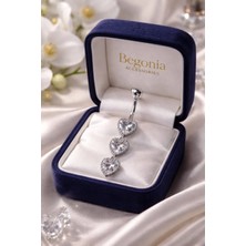 Begonia Accessories 316L Cerrahi Çelik Göbek Piercing Zirkon Taşlı – 2026 Fashion Premium Seri Belly Button Piercing – Kararma Yapmaz, Alerji Karşıtı, Paslanmaz Çelik Göbek Küpesi – Kadın Trend Takı - GP56