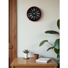 Bucuks Mey Ithalat® 36 cm Kırmızı Asil Duvar Saati