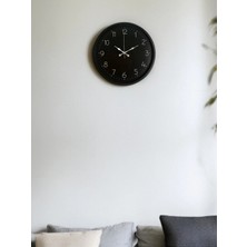 Bucuks Mey Ithalat® 36 cm Siyah Dekoratif Duvar Saati
