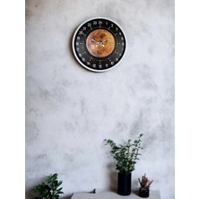 Bucuks Mey Ithalat® 36 cm Beyaz 24 Saat Göstergeli Özel Tasarım Duvar Saati