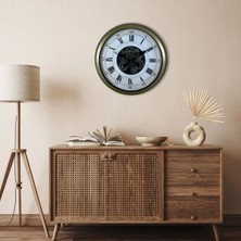 Bucuks Mey Ithalat® Eskitme Roma Rakamlı Elite 60 cm Çarklı Duvar Saati