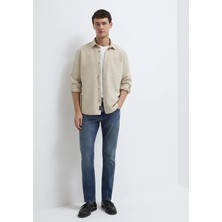 Mavi Marcus Premium Blue Vintage Koyu Mavi Gabardin Pantolon 00351A1727