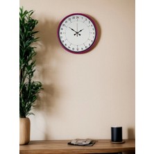 Bucuks Mey Ithalat® 36 cm Pembe 24 Saat Göstergeli Özel Tasarım Duvar Saati