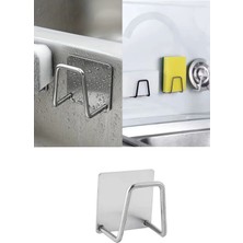 Privo Kendinden Yapışkanlı Paslanmaz Çelik Drenaj Rafı Mutfak Evye Sünger Tutucu Lavabo Organizer Askı