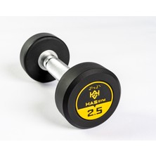 Hasgym 2,5 kg Kauçuk Kaplı Profesyonel Olimpik Dumbbell ( Dambıl )