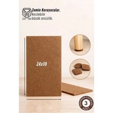 Bucuks Mey Ithalat® 3^lü Premium Zemin Koruyucu Keçe 24X10CM Mobilya Ayak Koruyucu