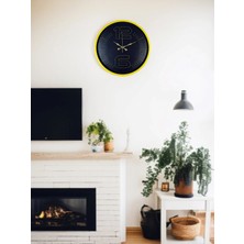 Bucuks Mey Ithalat® 36 cm Sarı Dekoratif Duvar Saati
