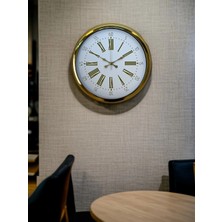 Bucuks Mey Ithalat® Royal Gold 40 cm Metal Duvar Saati