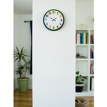 Bucuks Mey Ithalat® 36 cm Yeşil Çocuk Odası Duvar Saati