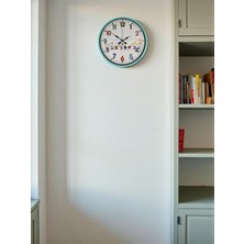 Bucuks Mey Ithalat® 36 cm Turkuaz Çocuk Odası Duvar Saati