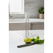 3 Lü Paslanmaz Çelik Pipet Temizleme Fırçası Seti