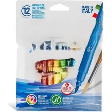 Bucuks Mey Ithalat® Fırça Uçlu Keçeli Kalem 12 Renk