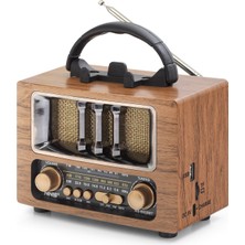 Marsilyan Bluetooth Nostaljik Hoparlör Fm 16.7 x 9.5 x 13.8 cm NS6638BT