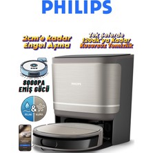Philips Homerun 9000 Serisi Çöp Istasyonlu Akıllı Robot Süpürge XU9100/10, Islak/kuru Temizlik Yapabilen, Ultra Güçlü Emiş,  Yıkanabilir Epa Filtrli