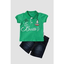 Chicsy Baby Erkek Bebek Pamuklu Polo Takım Pantolon Üst Ikili Takım Düğün Doğum Günü Nişan Nikah Bayram