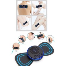 Privo 8 Modlu Mini Şarjlı Kelebek LCD Ekranlı Ems Boyun Omuz Kol Sırt Masaj Bandı Elektrikli Stimülatör